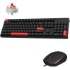 LEMOKEY X2 QMK/VIA Custom Gaming Keyboard and Mouse Combo, Programmable 100% Full Size Layout Gasket Mount, Red Backlight Wired Mechanical Keyboard with Red Switches for Mac/Windows/Linux(Red Switch  Keyboard & Mouse)