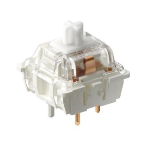 Gateron Silent White Linear Mechanical Keyboard Switches, 110 PCS, Smooth POM Stem with Cushioned Pads, 5-Pin SMD, 38gf Quiet MX-Compatible for Gaming & Office(38gf White)