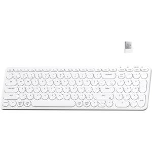 Keychron B4 Pro Ultra-Slim Wireless Keyboard, 96% Bluetooth/2.4 GHz/Wired Connection Keyboard with Numeric Keypad, Launcher, Compatible with Mac Windows Linux – Ivory White(Ivory White)