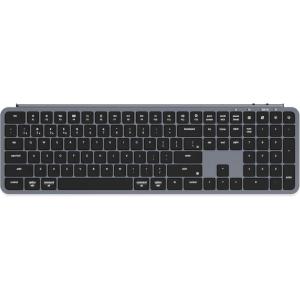 Keychron B6 Pro Ultra-Thin Wireless Keyboard, Full-Size ZMK with Numeric Keypad Quiet Typing, 2.4 GHz/Bluetooth 5.2/Wired Connection Long Battery Life, Compatible with Mac Windows Linux – Space Gray(Space Gray)