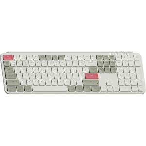 Keychron B6 Pro Ultra-Thin Wireless Keyboard, Full-Size ZMK with Numeric Keypad Quiet Typing, 2.4 GHz/Bluetooth 5.2/Wired Connection Long Battery Life, Compatible with Mac Windows Linux – Space Gray(Retro Red)