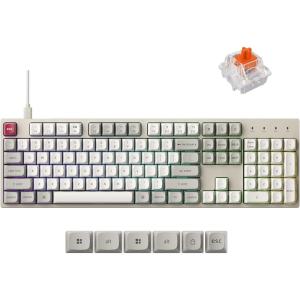 Keychron C2 Pro Wired Mechanical Keyboard with 8K Hz Polling Rate, Full Size Custom RGB Backlit Hot-Swappable, Non-Shine Through PBT Keycaps Compatible with Mac Windows Linux(Silent Red Switch)
