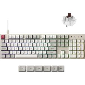 Keychron C2 Pro Wired Mechanical Keyboard with 8K Hz Polling Rate, Full Size Custom RGB Backlit Hot-Swappable, Non-Shine Through PBT Keycaps Compatible with Mac Windows Linux(Brown Switch)