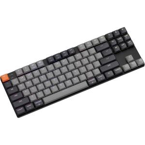 Keychron K1 (Version 6) Low Profile Wireless Mechanical Keyboard TKL, Bluetooth 5.2/Wired QMK Programmable Keys, RGB Backlit with Hot-Swappable Low Profile Keychron Red Switch for Mac Windows Linux(Hot-swap Keychron Low-Profile Brown Switch)