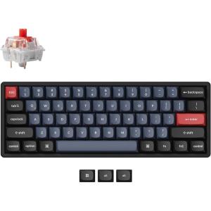 Keychron K12 Pro QMK/VIA Wireless Mechanical Keyboard Custom Programmable Macro with Hot-Swappable Keychron K Pro Brown Switch 60% Compact Layout RGB Backlit Aluminum Frame for Mac Windows Linux(Keychron K Pro Red Switch)