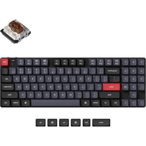 Keychron K13 Pro Ultra-Slim QMK/VIA Wireless Mechanical Keyboard TKL Layout with Numpad Custom Programmable RGB with Hot-swappable Low-Profile Gateron Brown Switch Compatible with Mac Windows Linux(Hot-Swap Low-Profile Gateron Brown Switch)