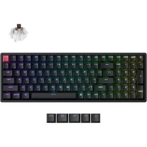 Keychron K4 RGB Hot Swappable Mechanical Keyboard, 96% Layout Bluetooth Wireless/USB Wired Computer Keyboard with Gateron G Pro Red Switch Aluminum Frame for Mac Windows-Version 2(Keychron Super Brown Switch)