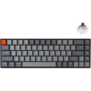 Keychron K6 Hot Swappable Wireless Bluetooth 5.1/Wired Mechanical Gaming Keyboard, 65% Compact 68-Key RGB LED Backlight/Gateron G Pro Blue Switch/Rechargeable Battery Compatible with Mac Windows(Keychron Super Brown Switch)