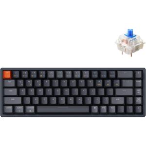 Keychron K6 Wireless Mechanical Keyboard, 65% Compact Layout Bluetooth/Wired RGB Backlit 68 Keys with Hot-swappable Gateron G Pro Blue Switch Compatible with Mac Windows(Hot-swap Gateron G Pro Blue Switch)