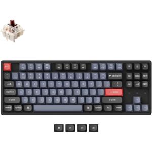 Keychron K8 Pro QMK/VIA Wireless Mechanical Keyboard, Hot-Swappable Aluminum Frame TKL Custom Programmable Keyboard with RGB Backlit, Gateron G Pro Red Switch(Brown Switch)