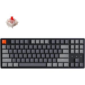 Keychron K8 Wireless Bluetooth/USB Wired Mechanical Keyboard, Hot-swappable Tenkeyless 87 Keys RGB LED Backlit Gateron Brown Switch N-Key Rollover, Aluminum Frame for Mac and Windows(Gateron Red Switch)