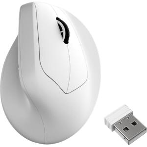 Keychron M5 Wireless Ergonomic Mouse, 8000Hz Tri-Mode 2.4 GHz/Bluetooth 5.1/Wired, PixArt 3950 Sensor, 30000 DPI, Ergonomic Lightweight Programmable Macro Button for Windows PC/Mac – White(White)