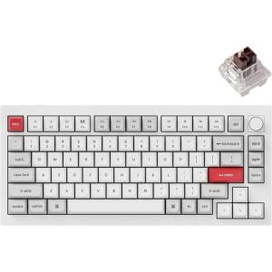 Keychron Q1 Pro Wireless Custom Mechanical Keyboard, QMK/VIA Programmable Full Aluminum 75% Layout Bluetooth/Wired RGB with Hot-swappable Keychron K Pro Brown Switch Compatible with Mac Windows Linux(Hot-swap Keychron K Pro Brown Switch)