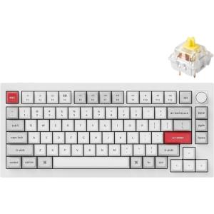 Keychron Q1 Pro Wireless Custom Mechanical Keyboard, QMK/VIA Programmable Full Aluminum 75% Layout Bluetooth/Wired RGB with Hot-swappable Keychron K Pro Brown Switch Compatible with Mac Windows Linux(Hot-swap Keychron K Pro Banana Switch)