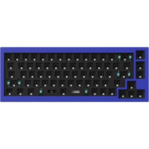 Keychron Q2 Custom Mechanical Keyboard Full Aluminum Wired Barebone Version, QMK/VIA Programmable Macro, Compatible with Mac Windows Linux, Hot-Swappable 65% Layout, Double-Gasket DIY Kit – Blue(Blue)