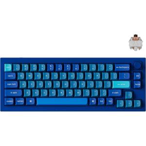 Keychron Q2 Wired Custom Mechanical Keyboard Knob Version, 65% Layout QMK/VIA Programmable Macro with Hot-swappable Gateron G Pro Blue Switch Double Gasket Compatible with Mac Windows Linux (Blue)(Hot-swap Gateron G Pro Brown Switch)