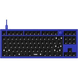 Keychron Q3 TKL Layout Hot-Swappable Wired Custom Mechanical Keyboard Full Aluminum Knob Barebone Version, QMK/VIA Programmable Macro, Double-Gasket DIY Kit Compatible with Mac Windows Linux-Blue(Blue)