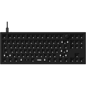 Keychron Q3 TKL Layout Hot-Swappable Wired Custom Mechanical Keyboard Full Aluminum Knob Barebone Version, QMK/VIA Programmable Macro, Double-Gasket DIY Kit Compatible with Mac Windows Linux-Blue(Black)