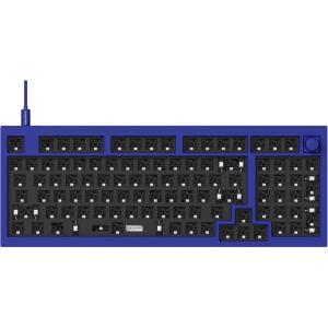 Keychron Q5 96% Layout Hot-Swappable Wired Custom Mechanical Keyboard Knob Barebone Version, QMK/VIA Programmable Macro, Full Aluminum, RGB Backlight, Double Gasket DIY Kit for Linux Mac Windows-Blue(Blue)