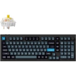 Keychron Q5 Pro Wireless QMK/VIA Mechanical Keyboard, 96% Layout Programmable Knob Full Aluminum Double-Gasket Design, Hot-swappable K Pro Red Switch for Mac Windows Linux – Black(Hot-swappable K Pro Banana Switch)
