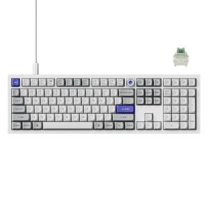 Keychron Q6 HE Wired Hall Effect Keyboard, Rapid Trigger Magnetic Switch Keyboard Hot Swappable, 8000 Hz Polling Rate Full-Size Layout Aluminum, Custom RGB for Mac Windows Linux – White(White)