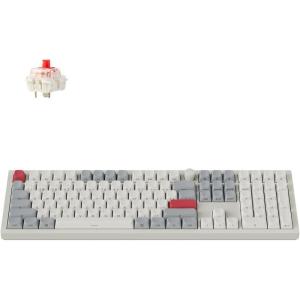 Keychron Q6 Max QMK/LAUNCHER Wireless Bluetooth/2.4 GHz/USB-C Wired Custom Mechanical Keyboard, Full Size Programmable Knob RGB Backlit Hot-Swappable Gateron Brown Switch for Mac Windows Linux – White(Hot-swap Red Switch)