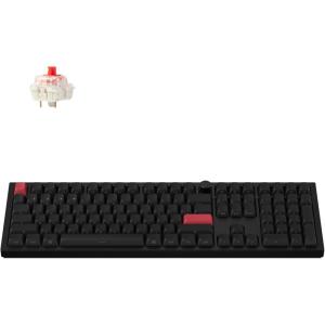 Keychron Q6 Max QMK/Launcher Wireless Bluetooth/2.4 GHz/USB-C Wired Custom Mechanical Keyboard, Full Size Programmable Knob RGB Backlit Hot-Swappable Gateron Red Switch for Mac Windows Linux – Black(Hot-swap Red Switch)