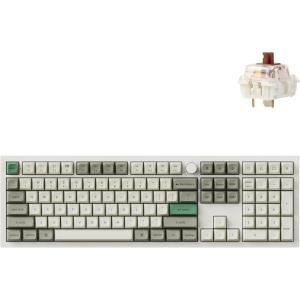 Keychron Q6 Max QMK/VIA Bluetooth Wireless /2.4 GHz/USB-C Wired Custom Mechanical Keyboard, Full Size Programmable Knob RGB Backlit Hot-Swappable Gateron Red Switch for Mac Windows Linux – White(Hot-swap Brown Switch)