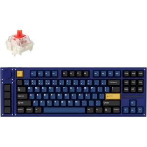 LEMOKEY L3 TKL Layout Wireless QMK/Launcher Full-Metal Hot-Swappable RGB Backlight Custom Mechanical Keyboard for Windows/Linux,Gateron Red Switch,Fully Assembled Knob-Blue