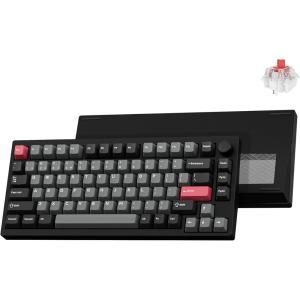 LEMOKEY P1 Pro Wireless Custom Mechanical Keyboard, Full Aluminum 2.4 GHz Bluetooth RGB Backlit 75% Layout with Hot-swappable KEYCHRON Super Red Switch Compatible with Mac Windows Linux(KEYCHRON Super Red Switch)