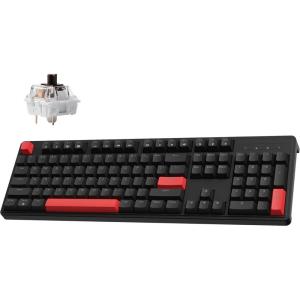 LEMOKEY X3 Wired Mechanical Gaming Keyboard, 100% Layout with QMK/VIA Programmable Keyboard, Red Switch，Red Backlit for Windows(Keychron Mechanical Brown Switch)