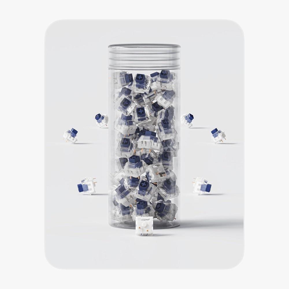 imageKailh Box Navy Mechanical Switch Set 110PCS Clicky Switches 75g Actuation Force 36mm Travel MXStyle Stem 3Pin SMD LED Compatible for Typists DIY Builds ampamp Custom Keyboards75gf Box Navy