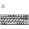 Keychron Q3 Wired Custom Mechanical Keyboard Knob Version, TKL Tenkeyless QMK/VIA Programmable Macro with Hot-swappable Gateron G Pro Blue Switch Double Gasket Compatible with Mac Windows Linux (Grey)(Hot-swap Gateron G Pro Blue Switch)