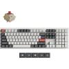 Keychron Q6 Ultra Wireless Mechanical Keyboard 8K Polling Rate, 2.4 GHz/Bluetooth/Wired Full-Size Custom RGB, Hot-Swappable Silk POM Banana Switch for Mac Windows Linux – Aluminum White(Red Switch)