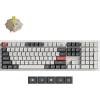 Keychron Q6 Ultra Wireless Mechanical Keyboard 8K Polling Rate, 2.4 GHz/Bluetooth/Wired Full-Size Custom RGB, Hot-Swappable Silk POM Banana Switch for Mac Windows Linux – Aluminum White(Banana Switch)