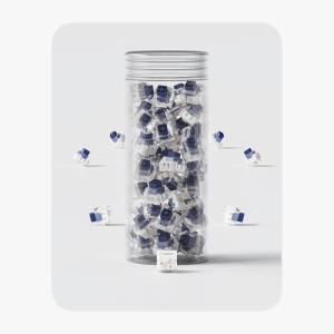 Kailh Box Navy Mechanical Switch Set – 110PCS Clicky Switches, 75g Actuation Force, 3.6mm Travel, MX-Style Stem, 3-Pin, SMD LED Compatible, for Typists, DIY Builds & Custom Keyboards(75gf Box Navy)