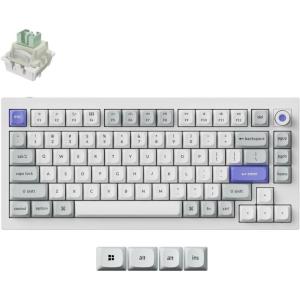 Keychron Q1 HE 8K Magnetic Switch Keyboard, Adjustable Actuation Point Launcher Web App Full Metal Body with OSA PBT Keycaps Ultra-Fast Lime Magnetic Switch for Mac Windows Linux(White)