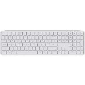 Keychron B6 Pro Ultra-Thin Wireless Keyboard, Full-Size ZMK with Numeric Keypad Quiet Typing, 2.4 GHz/Bluetooth 5.2/Wired Connection Long Battery Life, Compatible with Mac Windows Linux – Ivory White(Ivory White)