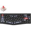 Keychron Q8 Wired Custom Mechanical Keyboard with Knob, 65% Alice Layout QMK/VIA Programmable, Hot-swappable Gateron G Pro Red Switch, Double Gasket Compatible with Mac Windows Linux (Black)(Hot-swap RGB Gateron G Pro Red Switch)