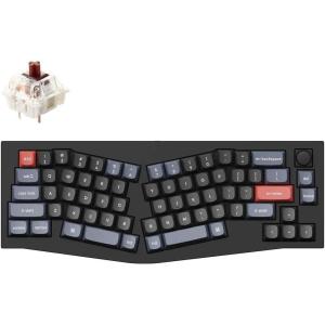 Keychron Q8 Wired Custom Mechanical Keyboard with Knob, 65% Alice Layout QMK/VIA Programmable, Hot-swappable Gateron G Pro Red Switch, Double Gasket Compatible with Mac Windows Linux (Black)(Hot-swap RGB Gateron G Pro Brown Switch)