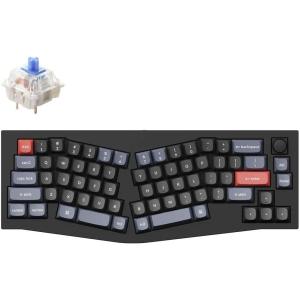 Keychron Q8 Wired Custom Mechanical Keyboard with Knob, 65% Alice Layout QMK/VIA Programmable, Hot-swappable Gateron G Pro Red Switch, Double Gasket Compatible with Mac Windows Linux (Black)(Hot-swap RGB Gateron G Pro Blue Switch)