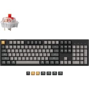Keychron C2 Pro Wired Custom Mechanical Keyboard Full Size Layout QMK/VIA Programmable Macro RGB Backlit with Hot-Swappable Keychron K Pro Brown Switch OEM Profile PBT Keycaps for Mac Windows Linux(Hot-swap Keychron K Pro Red Switch)