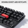 LEMOKEY X1 Wired Mechanical Keyboard, QMK Programmable TKL Layout with Pre-Lubed Tactile Switch, North-Facing Red Backlit NKRO Compatible with Windows(KEYCHRON Mechanical Brown Switch)