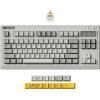 Keychron R3 Retro Wireless Mechanical Keyboard, 80% TKL Hot Swappable RGB Tactile Super Brown Switch, QMK Tri-Mode(2.4 GHz/Bluetooth/Wired), Compatible with Mac PC Linux(Keychron Super Banana Switch)