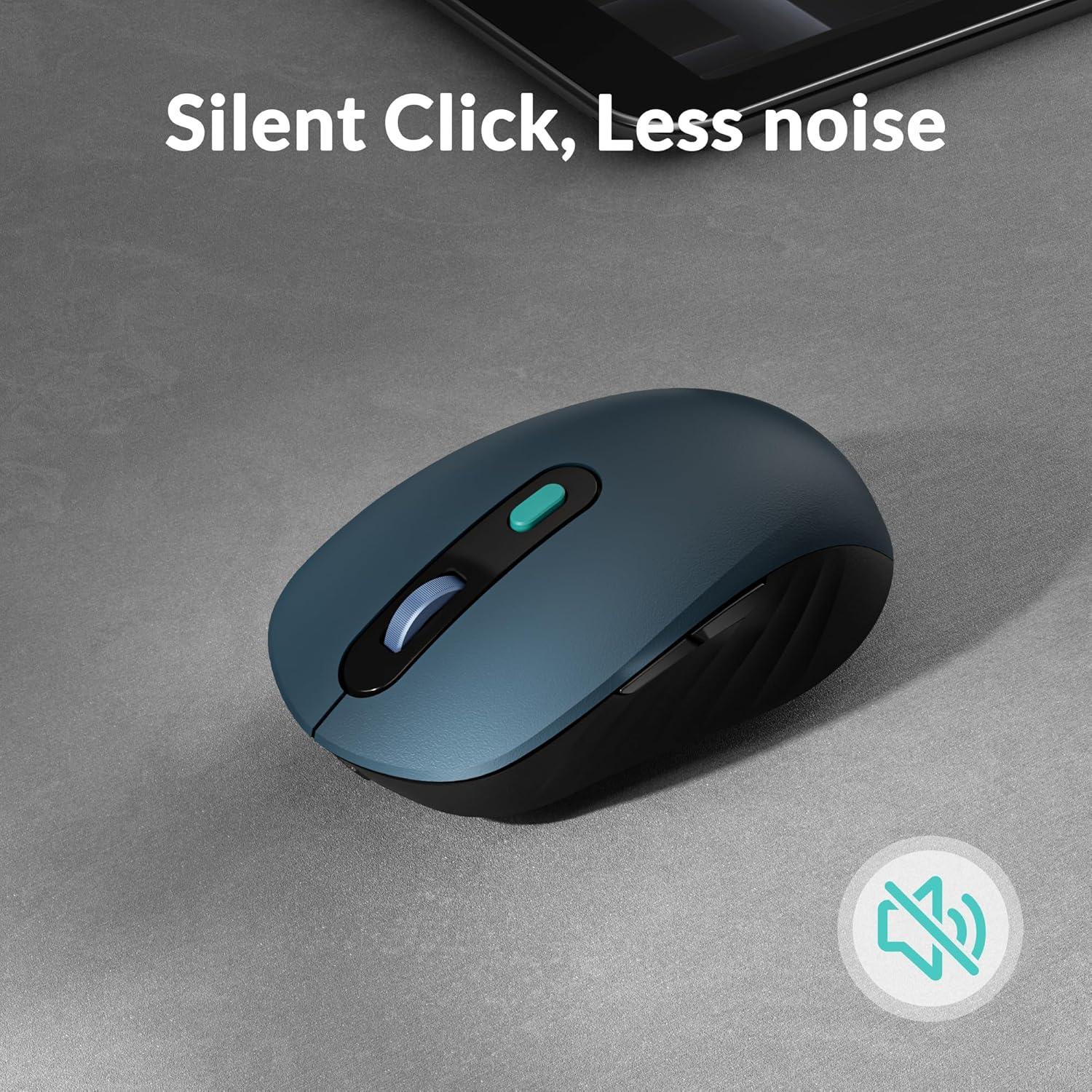 imageKeychron BM25 Silent Wireless Mouse Ergonomic Rechargeable Mice with TriMode 24GBluetooth 52Wired 1000Hz Polling Rate Adjustable DPI Programmable for Mac Windows Linux  Space GrayGray