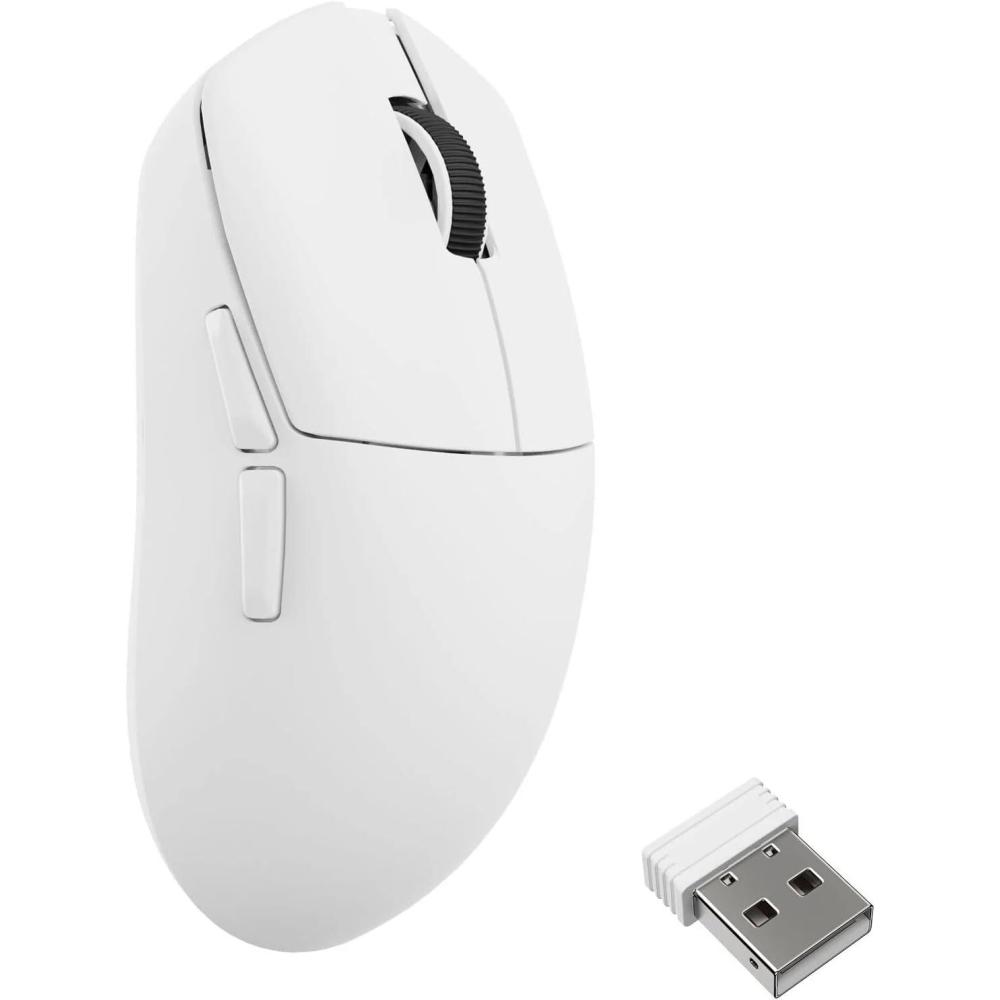 imageLEMOKEY G1 8K Wireless Bluetooth 5124 GHzWired Optical Mouse UltraLightweight 55g Programmable PixArt 3950 Sensor with up to 2600030000 DPI 650750 IPS for Windows Mac Linux  BlackWhite
