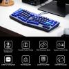 Keychron Q8 Wired Custom Mechanical Keyboard, 65% Alice Layout QMK/VIA Programmable with Hot-swappable Gateron G Pro Brown Switch Double Gasket Compatible with Mac Windows Linux (Blue)(Brown Switch)