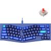 Keychron Q8 Wired Custom Mechanical Keyboard, 65% Alice Layout QMK/VIA Programmable with Hot-swappable Gateron G Pro Brown Switch Double Gasket Compatible with Mac Windows Linux (Blue)(Red Switch)