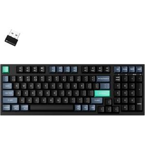 Keychron B35 Wireless Keyboard, 2.4 GHz/Bluetooth 96% Layout Keyboard with Numeric Keypad Silent Typing Launcher Support Ergonomic Angle Compatible with Mac Windows Linux