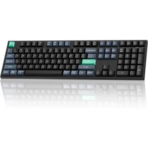 Keychron B36 2.4 GHz Wireless Bluetooth Keyboard Silent Typing 100% Full-Size Layout Launcher Support with Numeric Keypad Ergonomic Angle Compatible for Mac Windows Linux